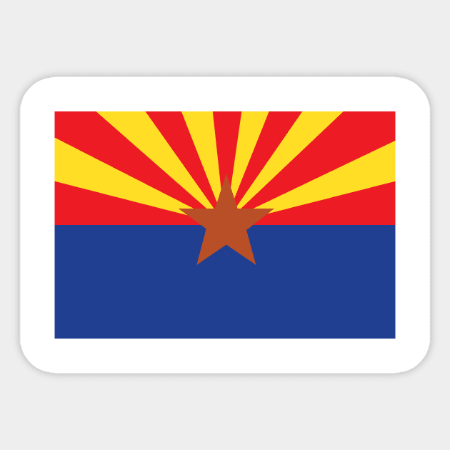 Arizona State Flag Mask Sticker by stayfrostybro